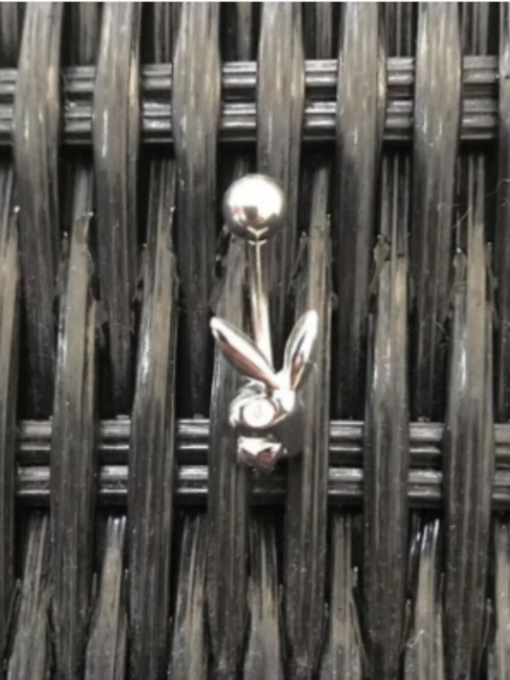 playboy 925 sterling silver belly button navel ring jewelry
